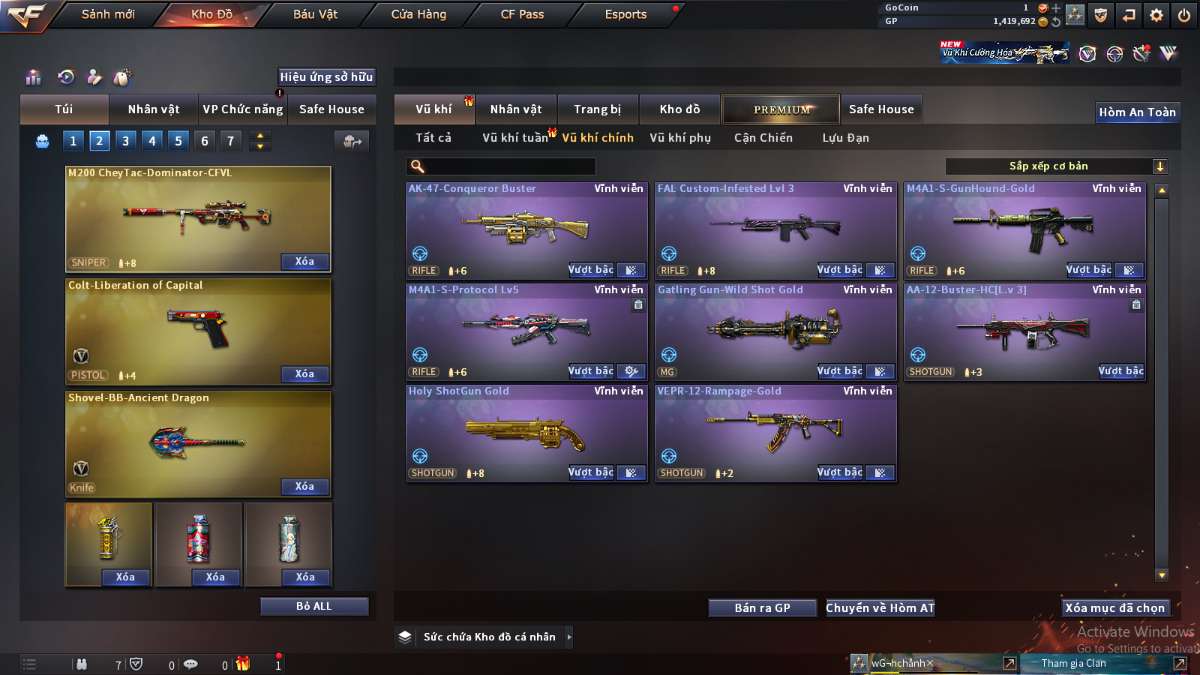 shop acc cf uy tin gia re